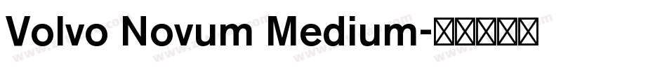 Volvo Novum Medium字体转换